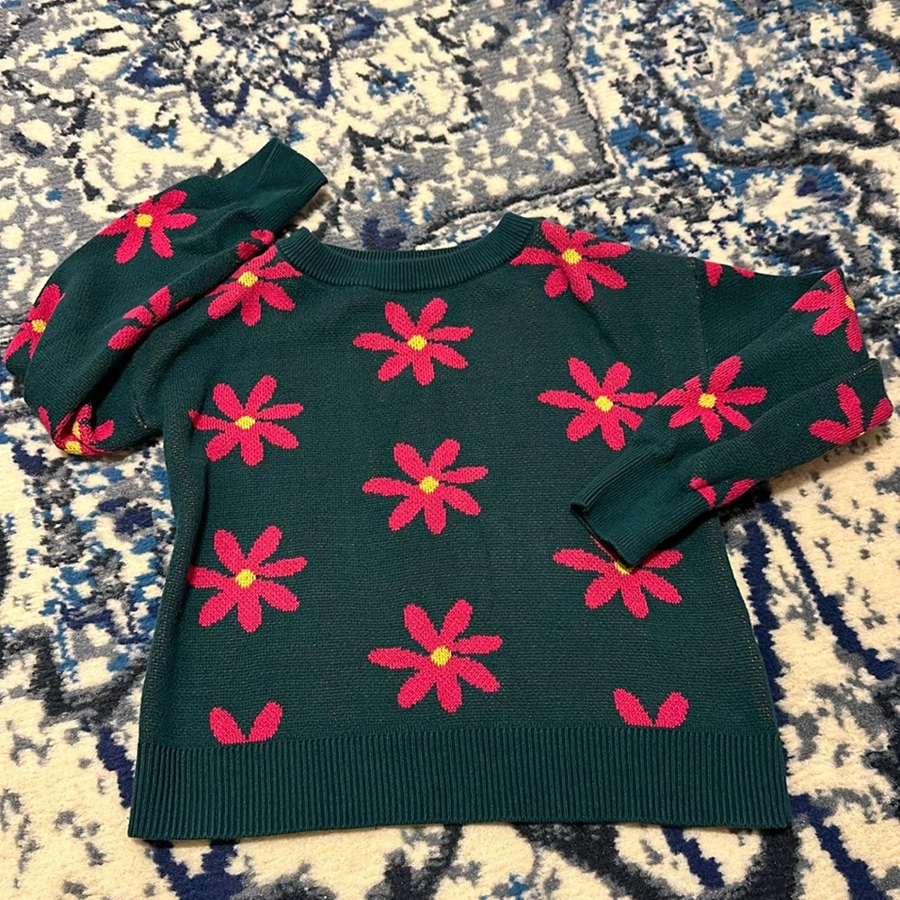 Gap kids floral sweater size s